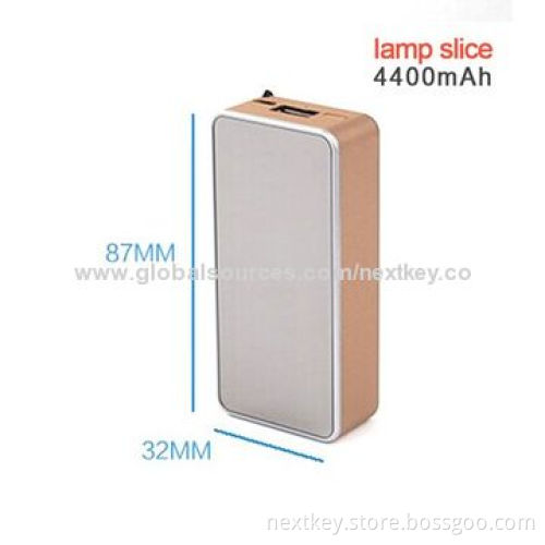 Gift Mobile Power Bank, 4,400mAh with Advertisement Function, 5V/1A Output